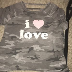Girls crop top camoflauge